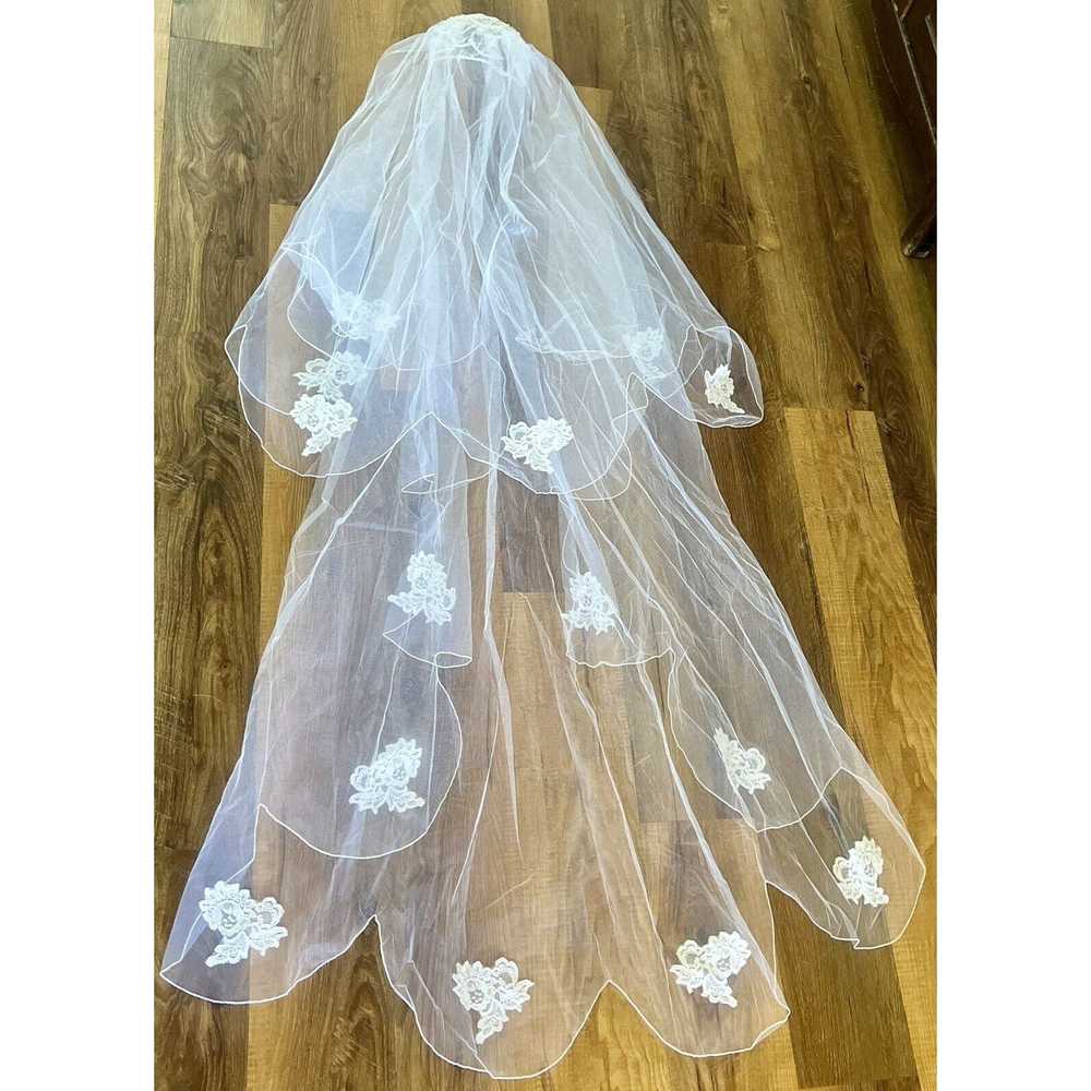 Other Bridal Veil White Mid-Length Lace Bride Wed… - image 3