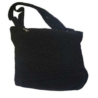 Vintage Sonoma Black crocheted BOHO style purse