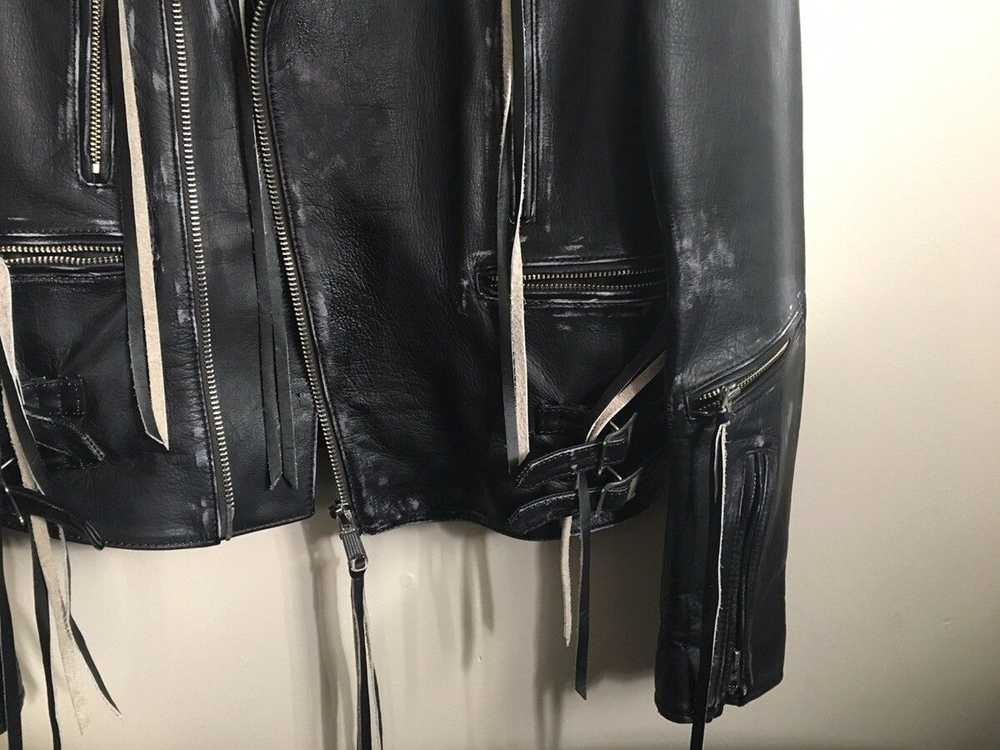 Bed J W Ford AW18 Distressed 'Michelle' biker jac… - image 8