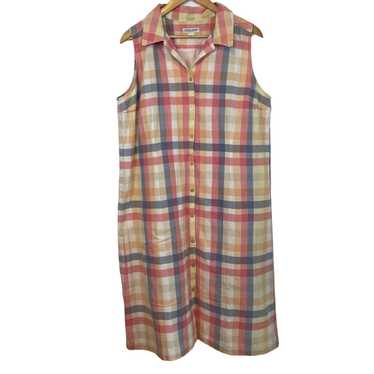 Pendleton Pendleton Muticolor Plaid Dress XL Butto