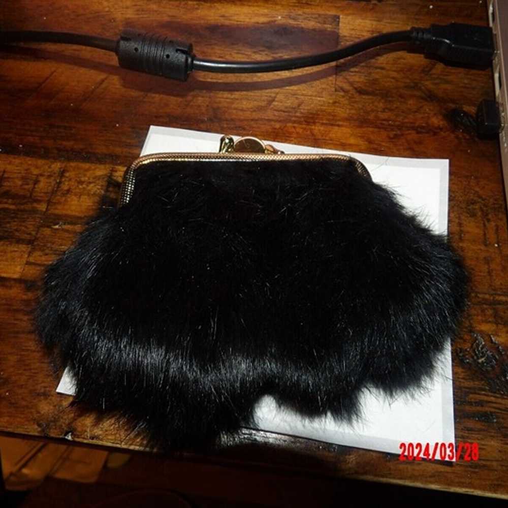 Vintage Woman's Clutch/Coin Purse Rabbit Fur Kiss… - image 1