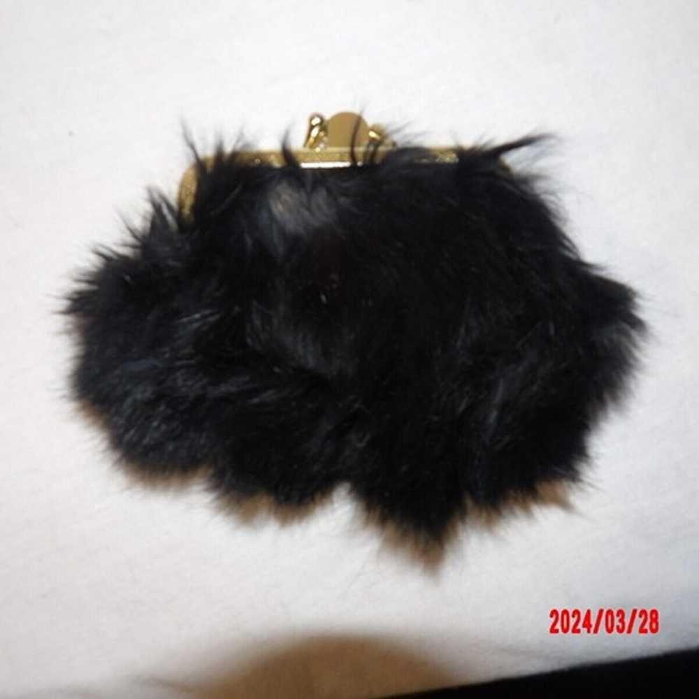 Vintage Woman's Clutch/Coin Purse Rabbit Fur Kiss… - image 3