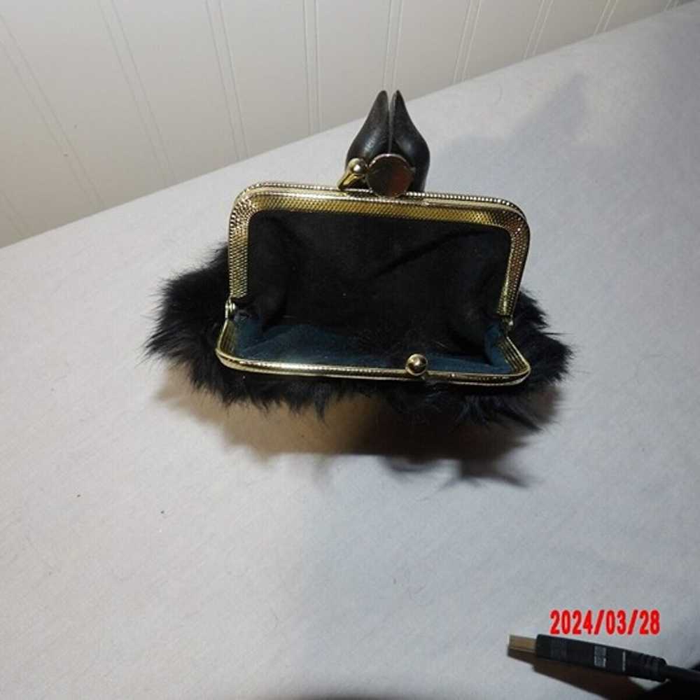 Vintage Woman's Clutch/Coin Purse Rabbit Fur Kiss… - image 4