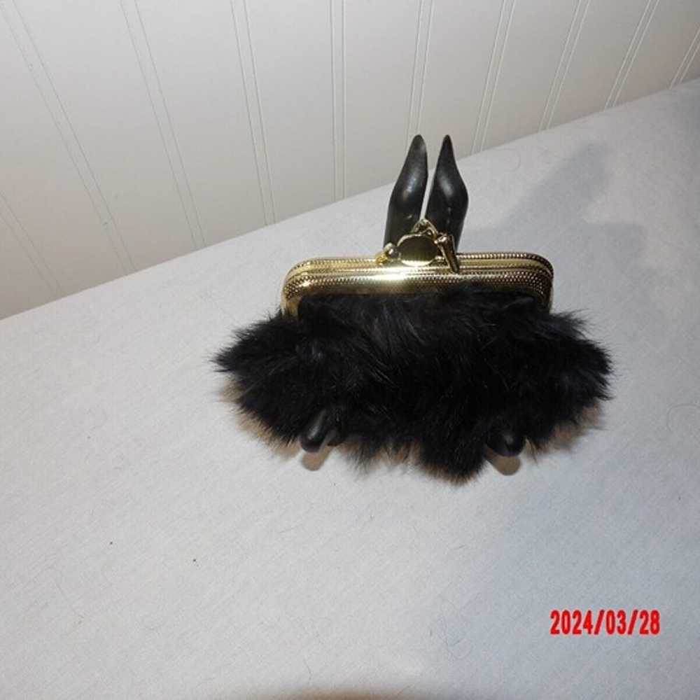 Vintage Woman's Clutch/Coin Purse Rabbit Fur Kiss… - image 5