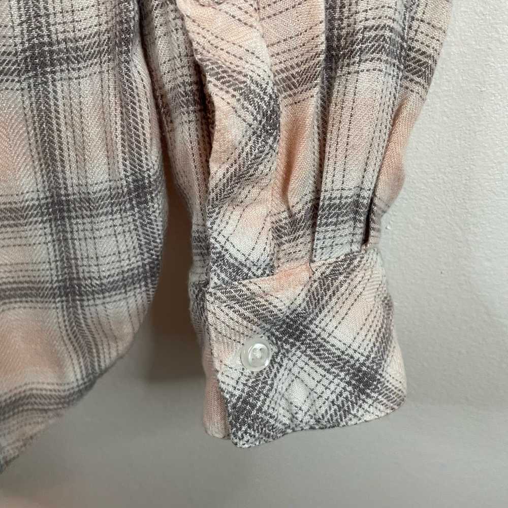 Rails Rails Pink Plaid Button Up XS Collared Long… - image 2