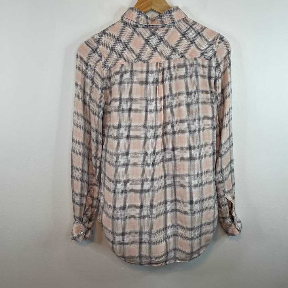 Rails Rails Pink Plaid Button Up XS Collared Long… - image 3