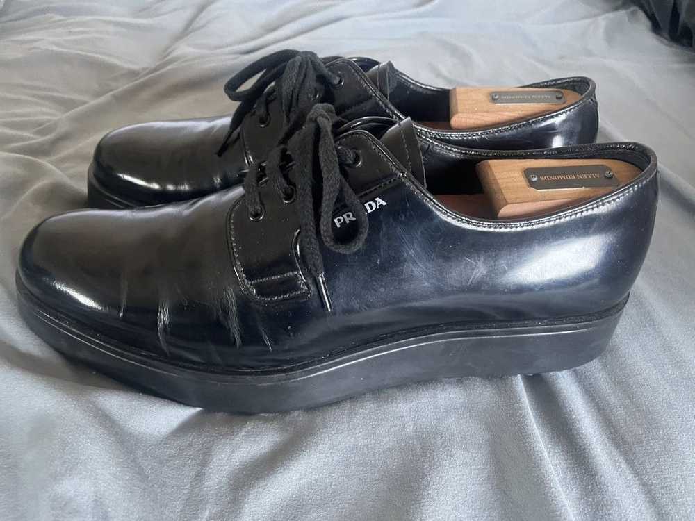 Prada Patent Leather Derby Shoes - image 4