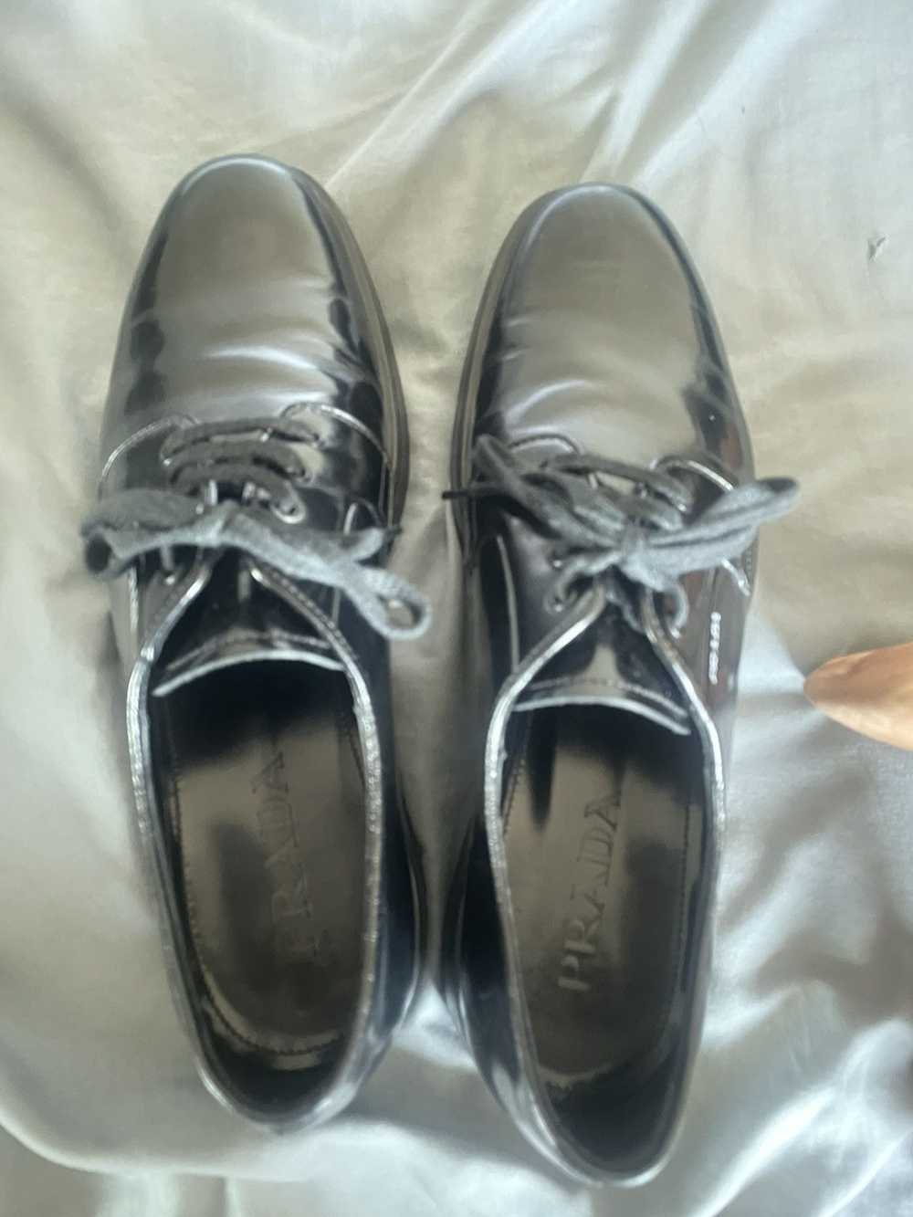 Prada Patent Leather Derby Shoes - image 7