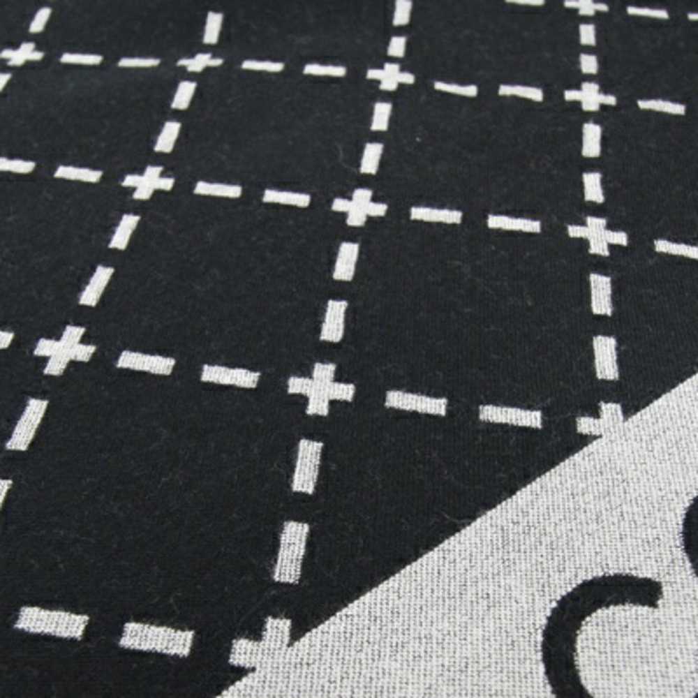 Chanel CHANEL blanket black gray 94% wool 6% silk… - image 4