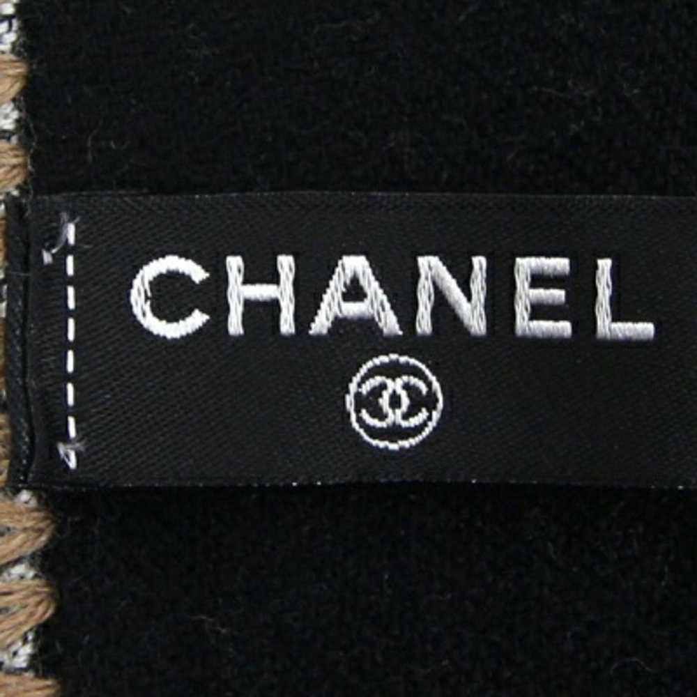 Chanel CHANEL blanket black gray 94% wool 6% silk… - image 5