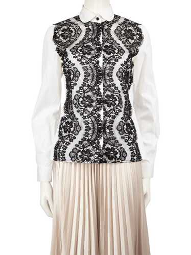 Dolce & Gabbana White Lace Panelled Shirt - image 1
