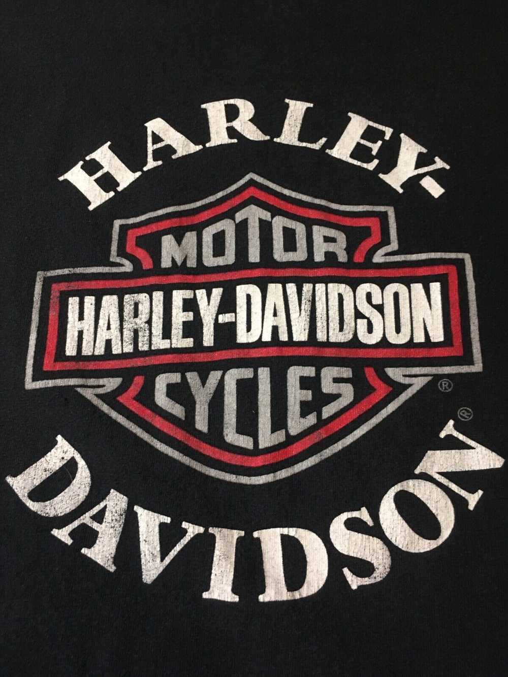 Harley Davidson 3XL Black Vintage 2000s Y2K USA B… - image 2