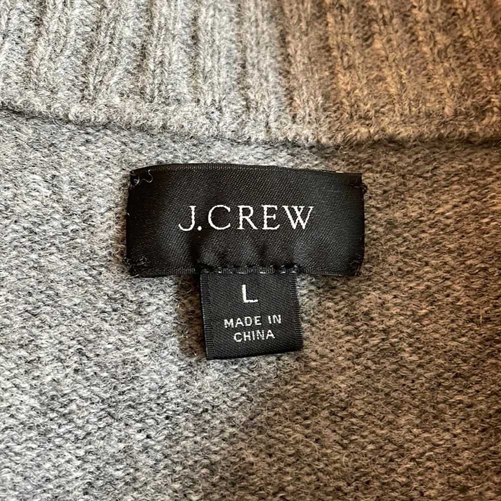 J.Crew J. CREW gray 1/4 zip mock neck wool blend … - image 5