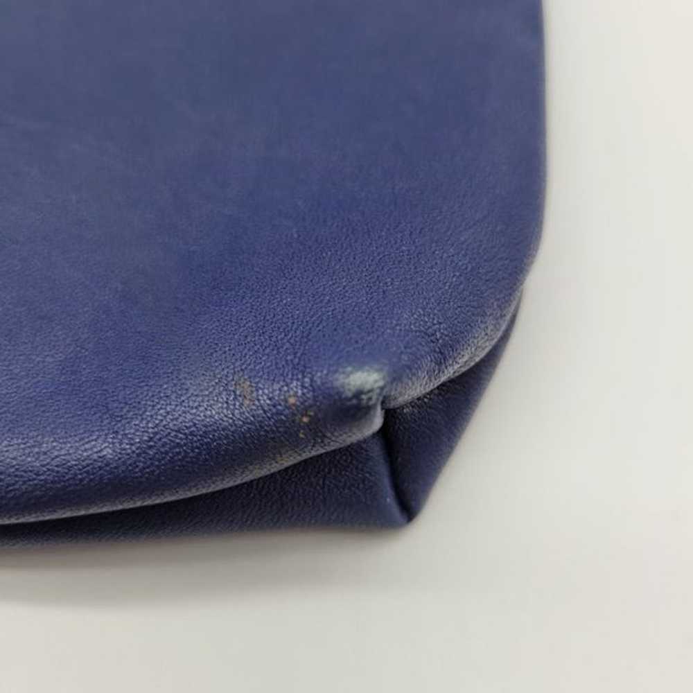 Vintage 90s Giani Bernini Logo Blue Leather Clutc… - image 3