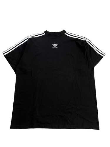 Adidas × Balenciaga Black Oversized 3 Stripe Shirt