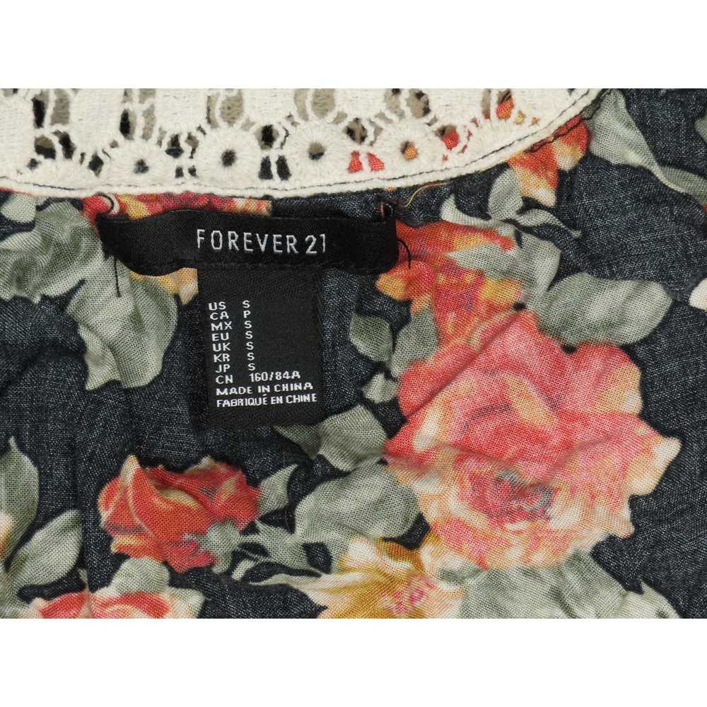 Other FOREVER 21 Rose Print Tank Retro Boho Chic S - image 5