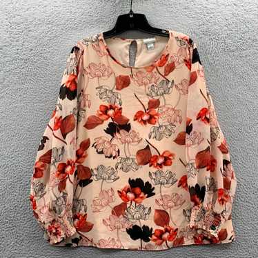Vintage Ava And Viv Blouse Womens 2X Top Floral Lo