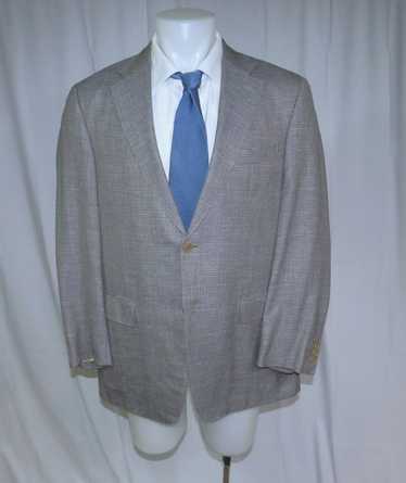 Canali 1934 Current Silk Blend Taupe Weave Two Bu… - image 1