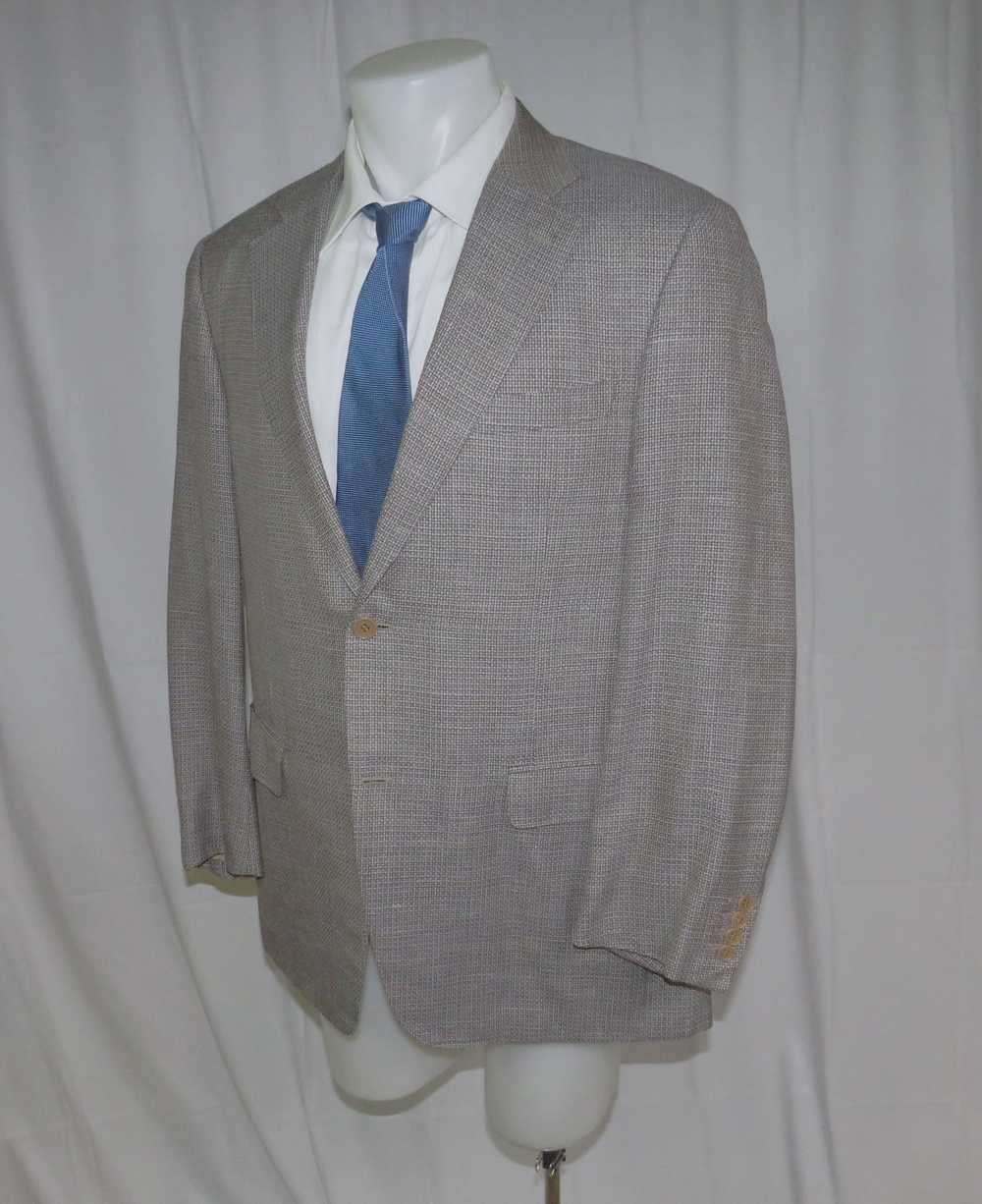 Canali 1934 Current Silk Blend Taupe Weave Two Bu… - image 5