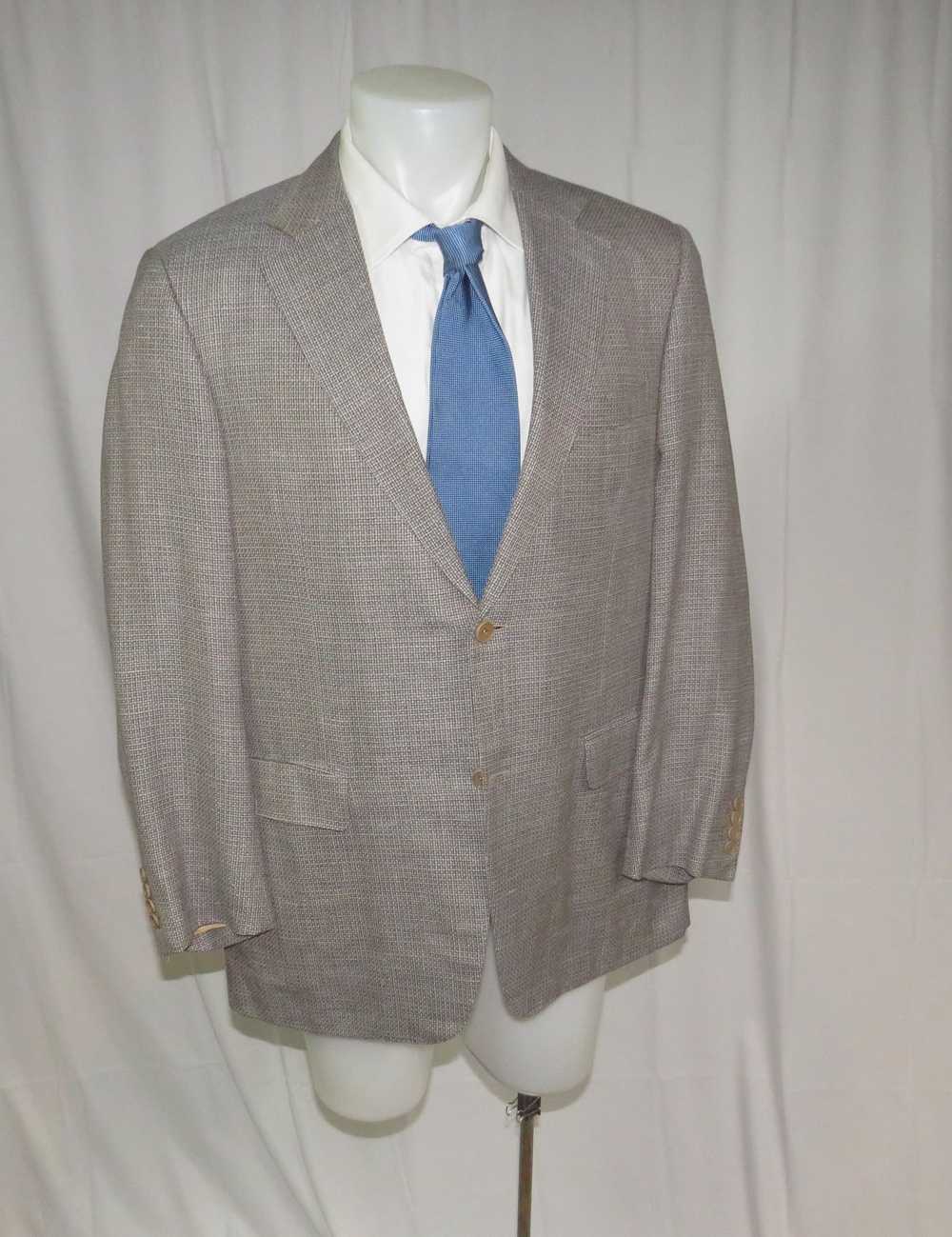 Canali 1934 Current Silk Blend Taupe Weave Two Bu… - image 6