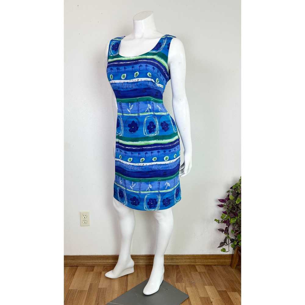 Vintage Y2K Boho Blue Floral Dress size 12 - image 10