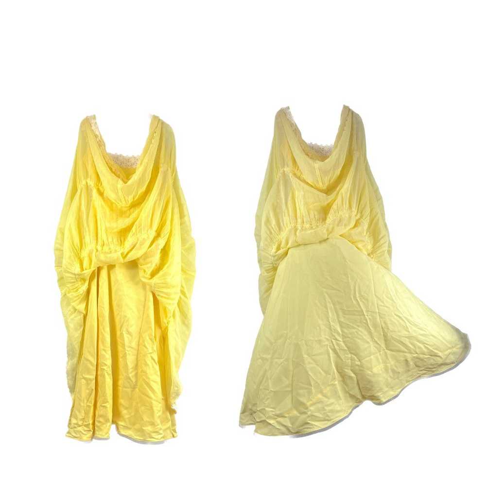 Vintage Vintage 60s Yellow Lace Southern Belle Pr… - image 4