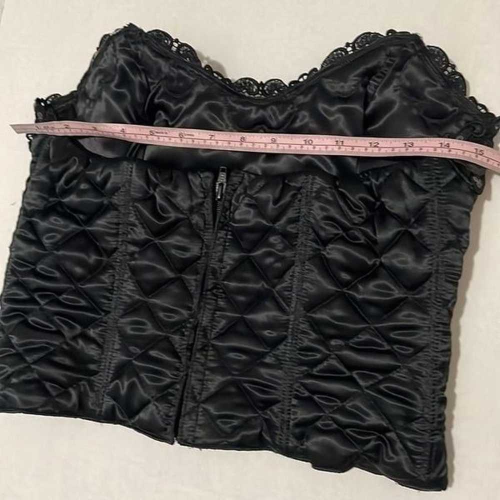 Vintage 90s Natori Quilted Sequins Black Corset B… - image 11