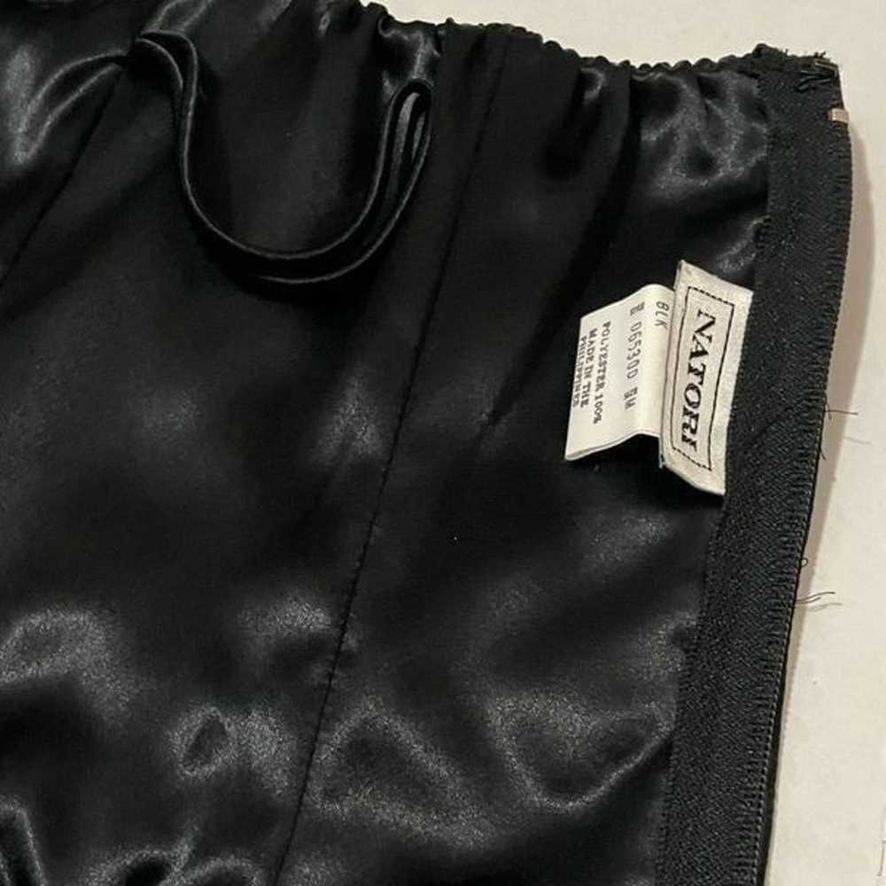 Vintage 90s Natori Quilted Sequins Black Corset B… - image 7
