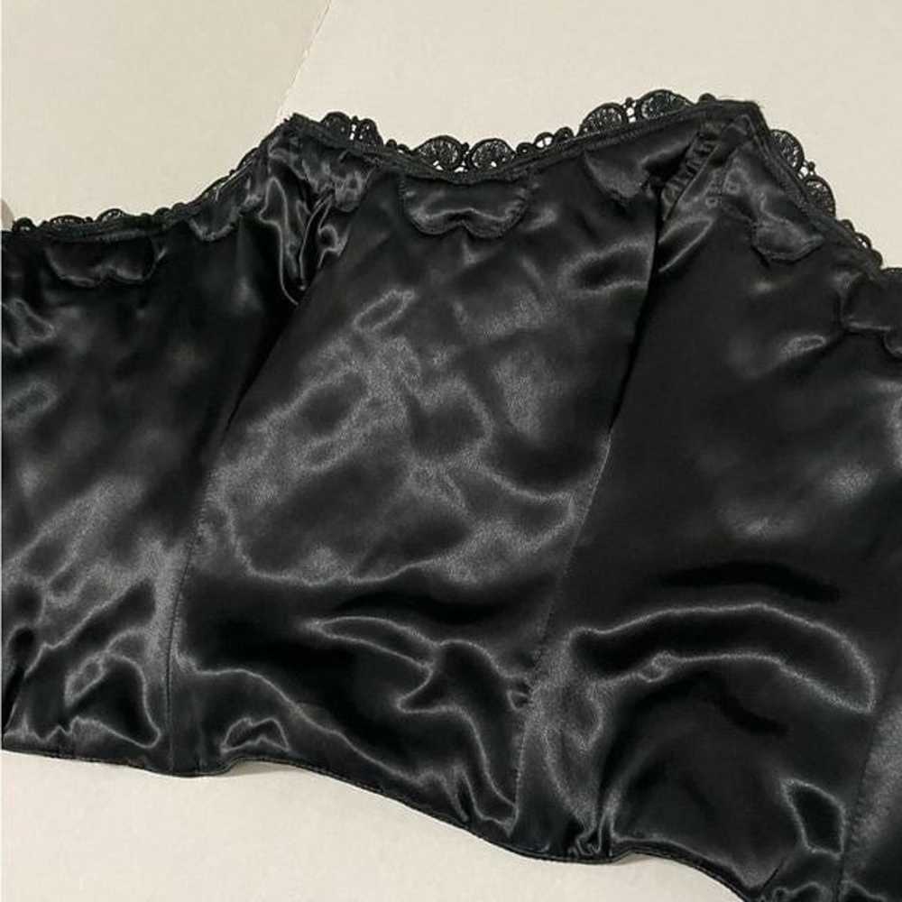 Vintage 90s Natori Quilted Sequins Black Corset B… - image 8