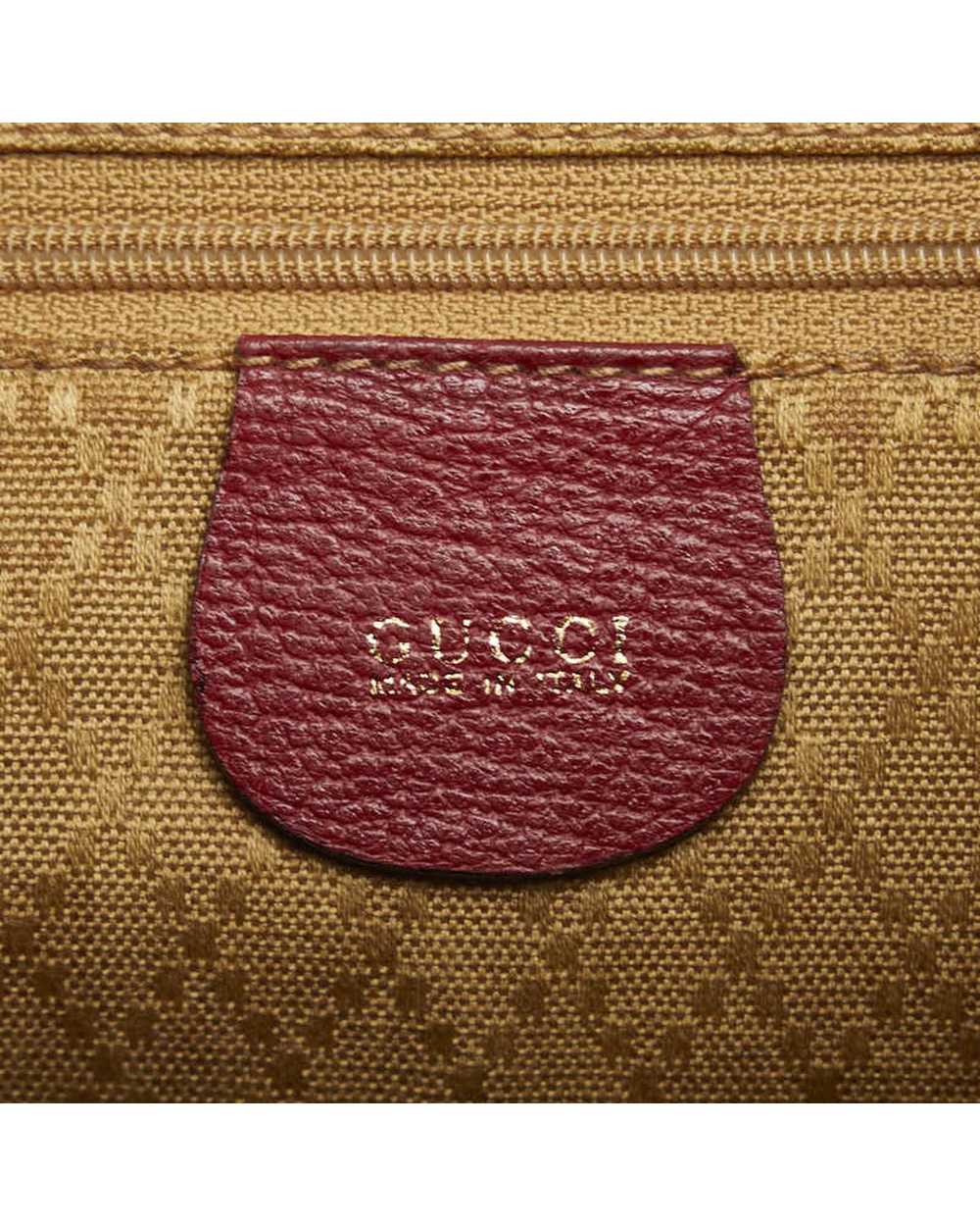 Gucci Red Suede Bamboo Backpack Bag - image 10