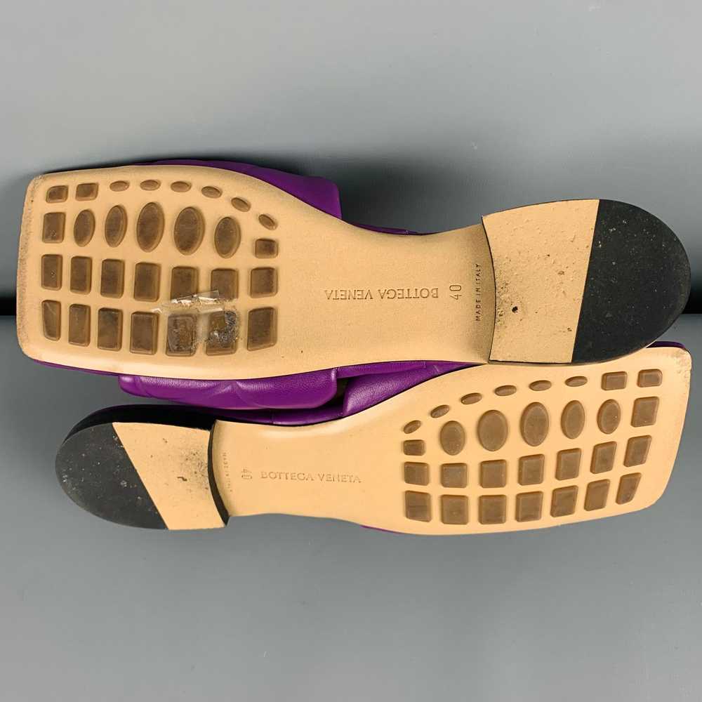 Bottega Veneta Purple Leather Quilted Square Toe … - image 6
