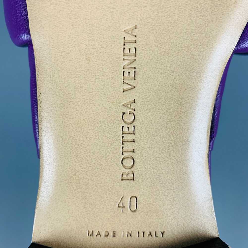 Bottega Veneta Purple Leather Quilted Square Toe … - image 7