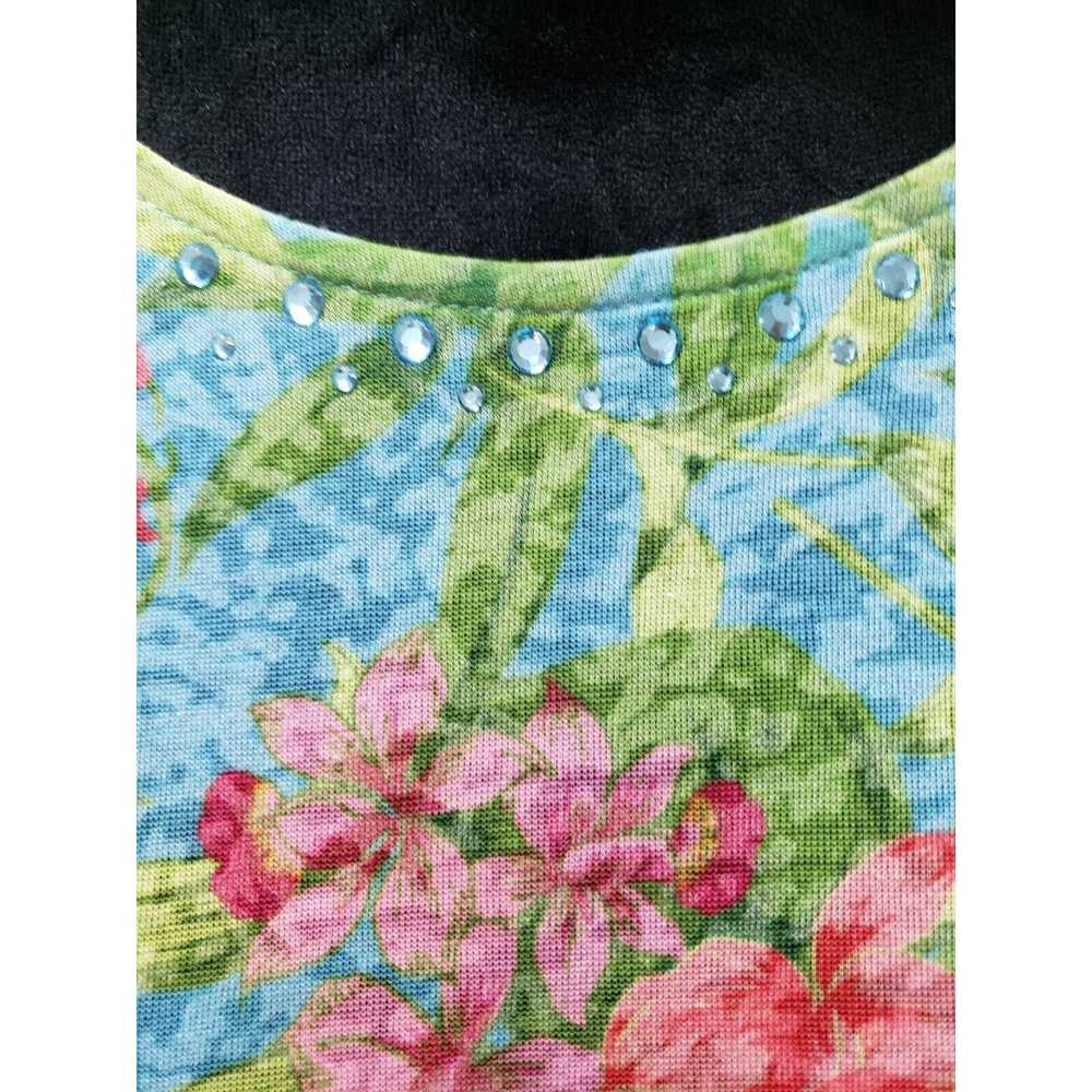 Other Ruby Rd. Floral Round Neck Short Sleeve Top… - image 3