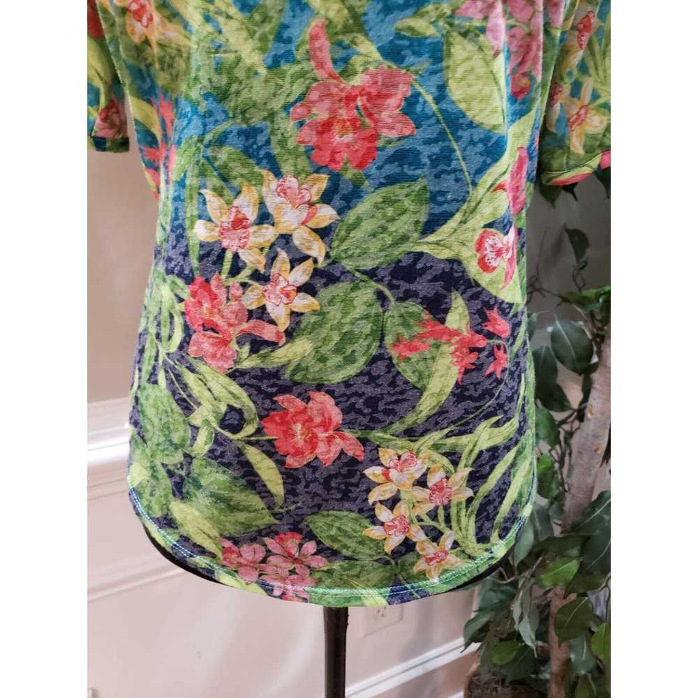 Other Ruby Rd. Floral Round Neck Short Sleeve Top… - image 4