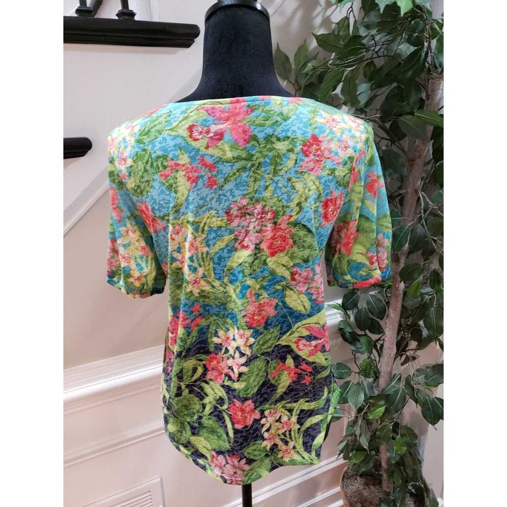 Other Ruby Rd. Floral Round Neck Short Sleeve Top… - image 7