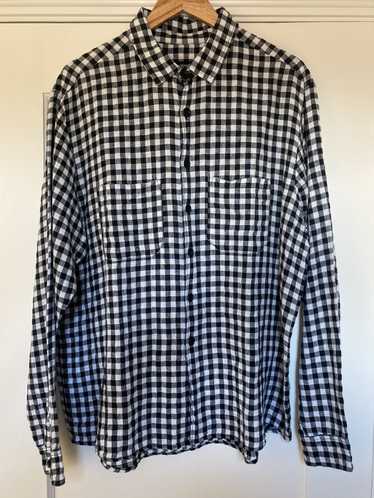 Evan Kinori Two Pocket Shirt - Linen Gingham - image 1