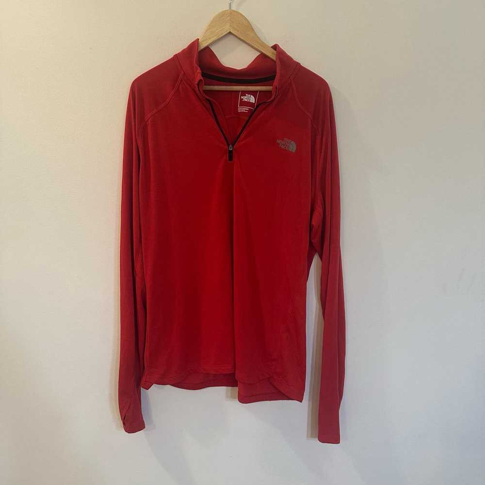 The North Face The North Face Red 1/4 zip pull ov… - image 3