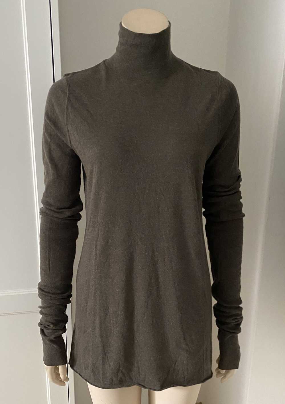 Rick Owens Lilies Angora Wool Dark Dust Turtleneck Sweater Unisex