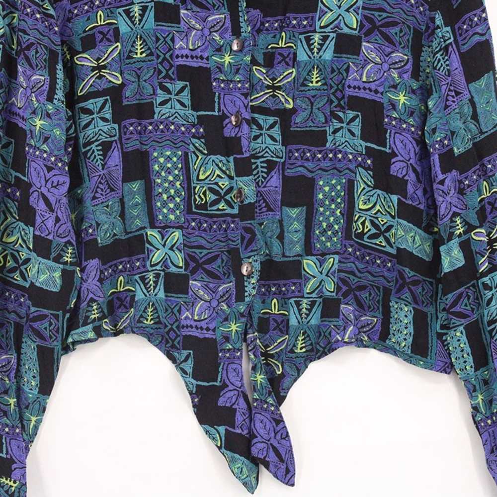 Vintage Chico's Design Shirt Womens Purple Hawaii… - image 4