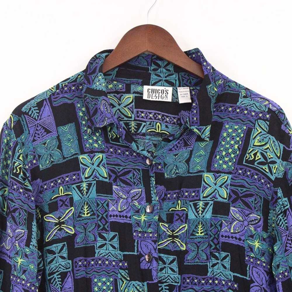 Vintage Chico's Design Shirt Womens Purple Hawaii… - image 5