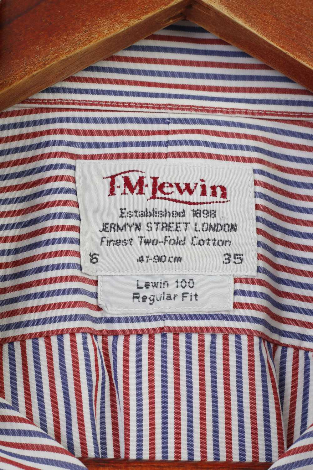 T.M. Lewin TM Lewin Men 16 35 L Casual Shirt Blue… - image 4