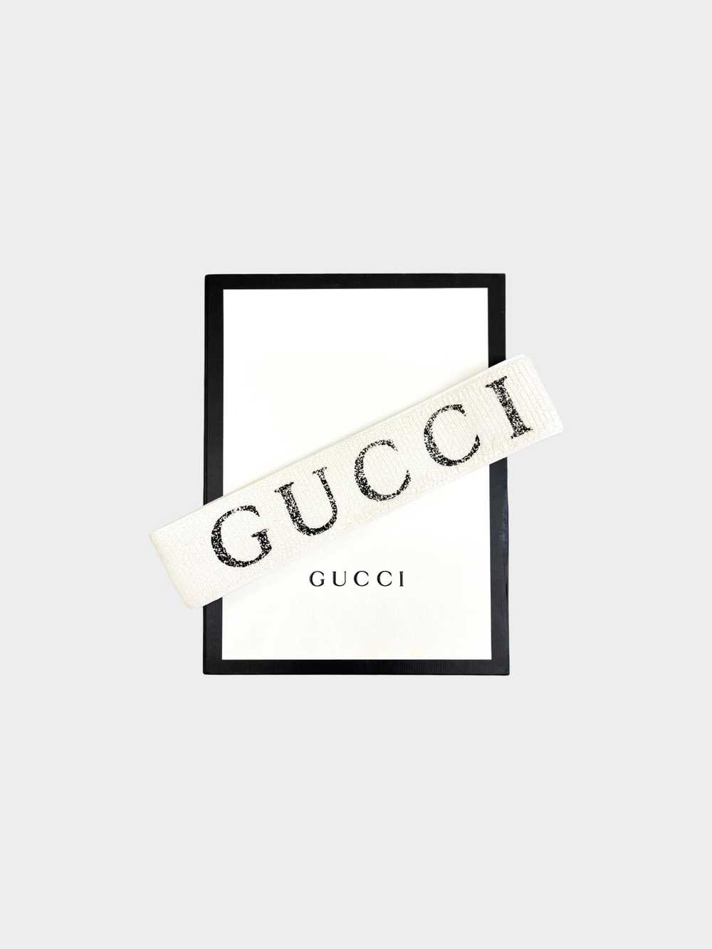 Gucci 2018 Cream and Black Cotton Sweatband - image 2