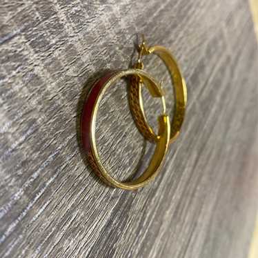 Juicy Couture gold plated hoop earrings - image 1