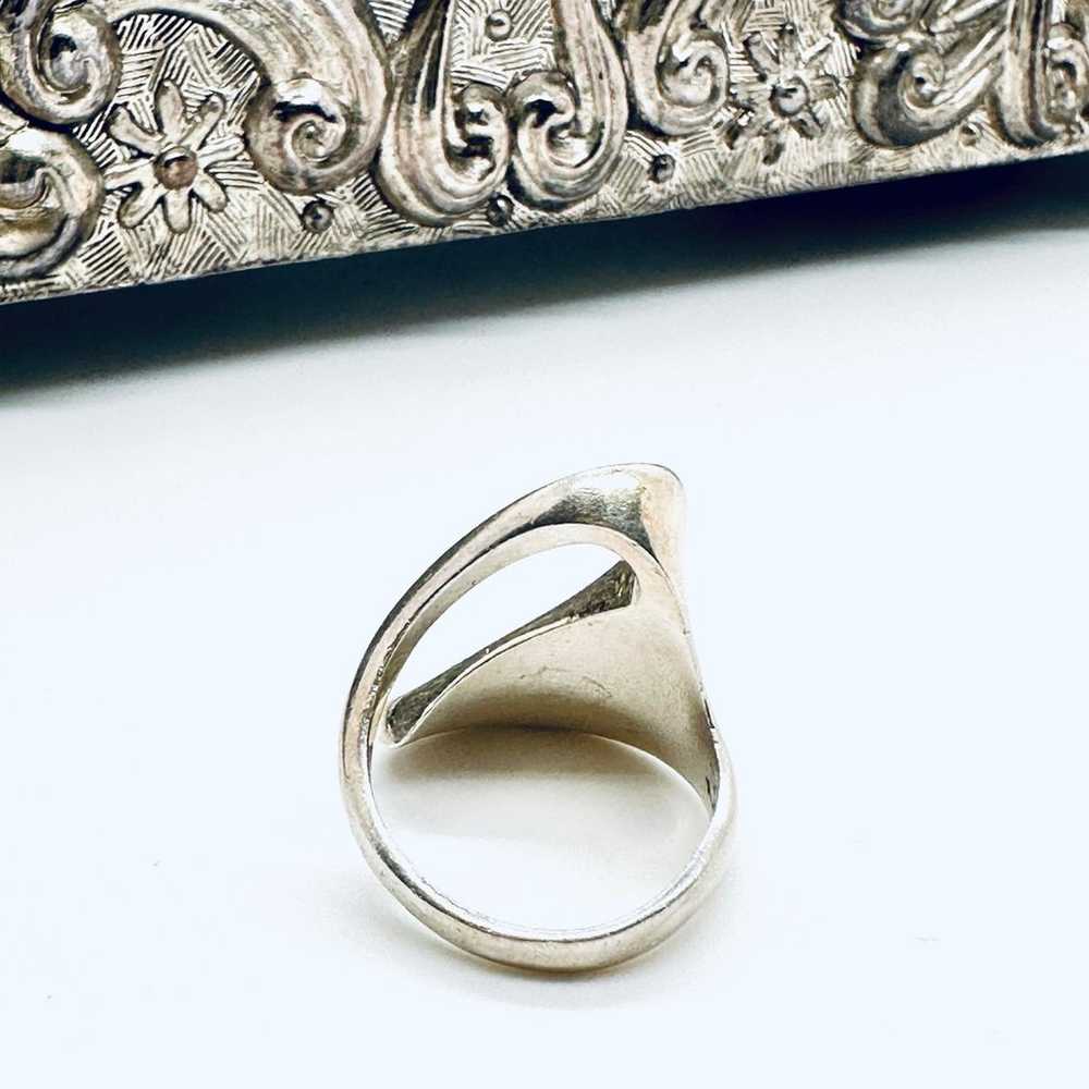 Vintage Modernist Silver Ring - image 4