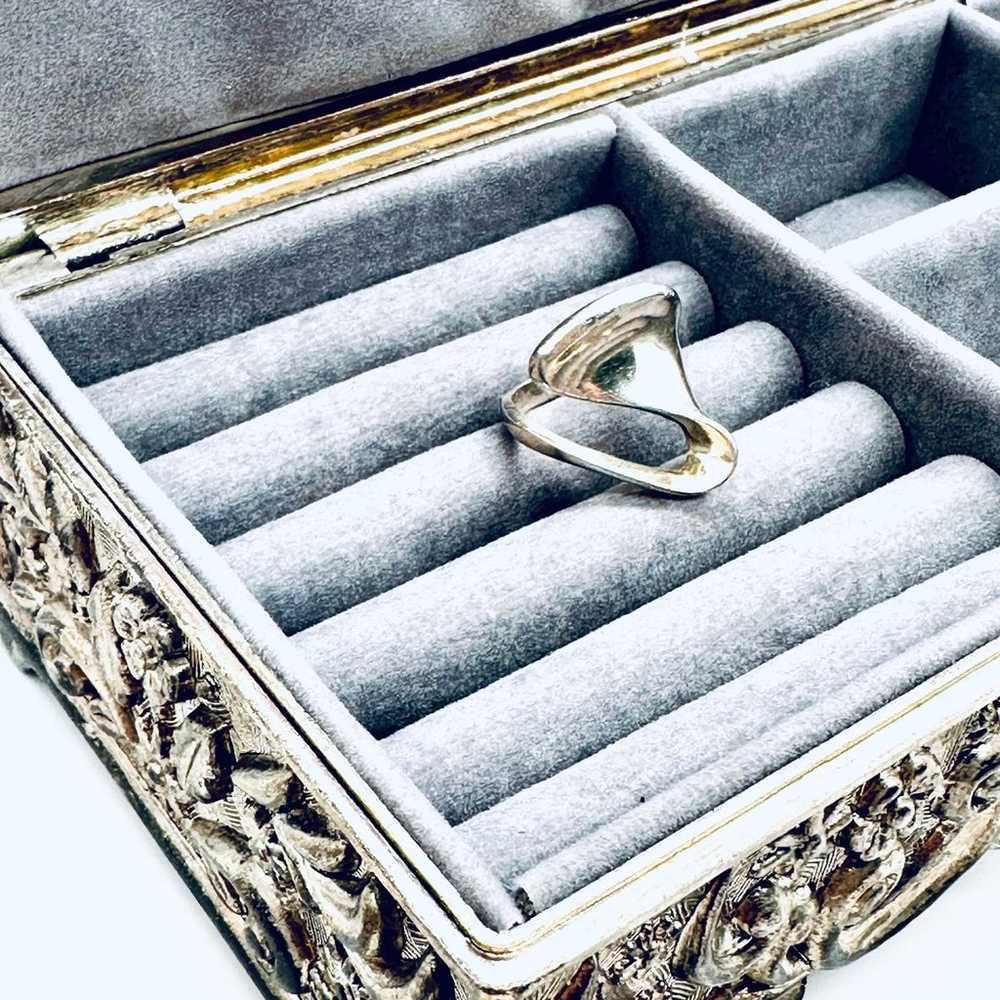 Vintage Modernist Silver Ring - image 9