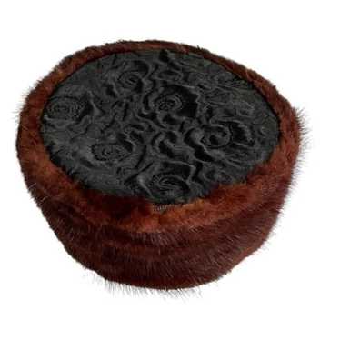1960’s Vintage Fur Baroque Pillbox Hat Styled by C