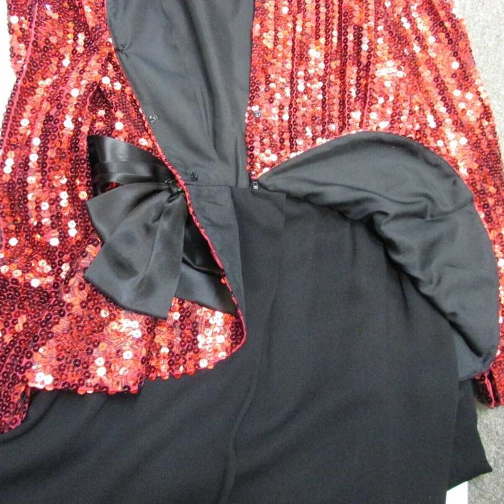Vintage Neiman Marcus TRAVILLA Gown Red Sequin To… - image 7