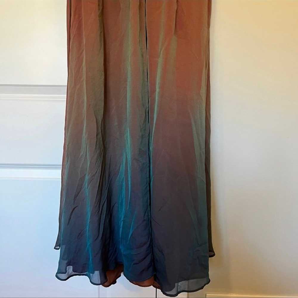 Cassandra Stone 100% Silk Beaded Halter Gown Size… - image 4