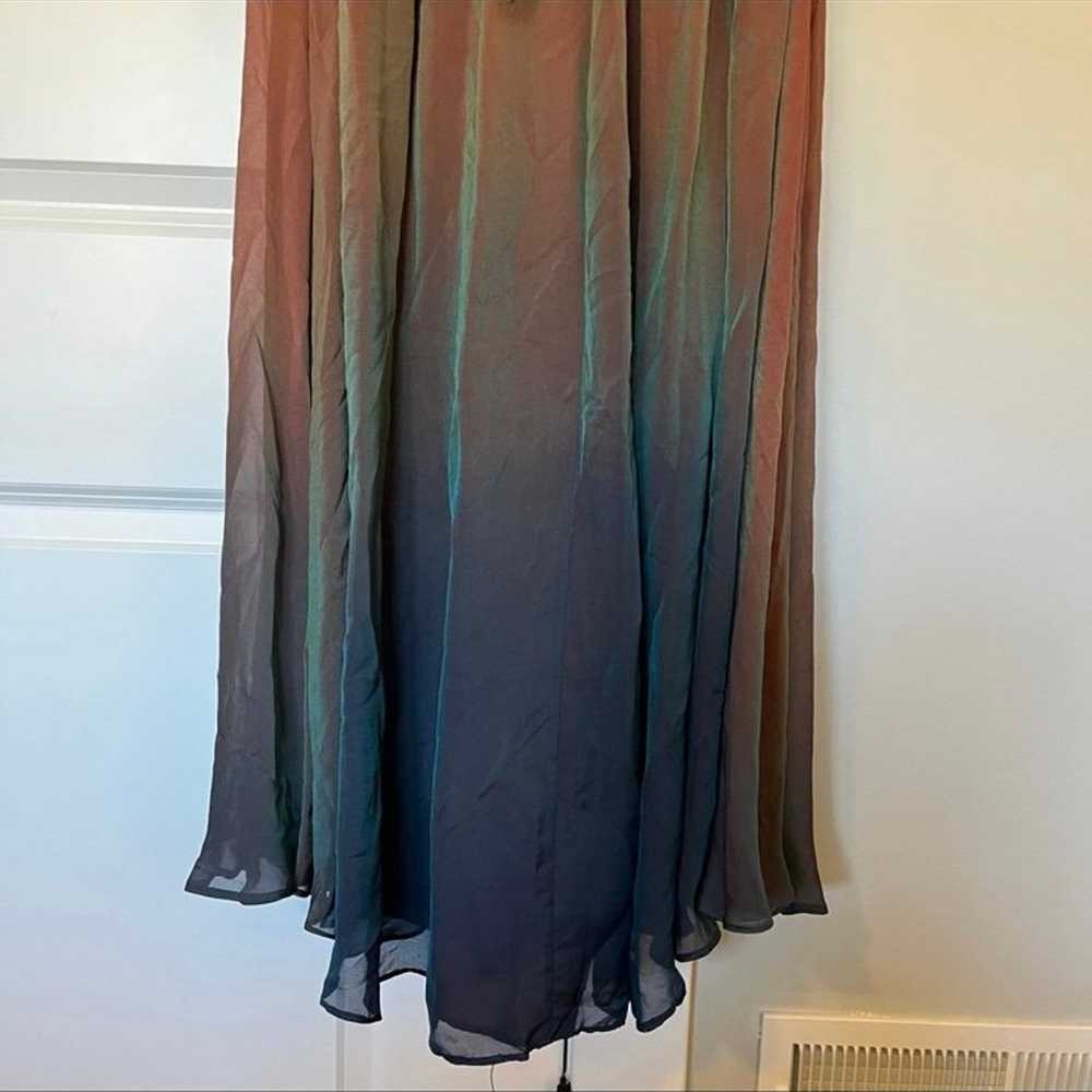 Cassandra Stone 100% Silk Beaded Halter Gown Size… - image 8