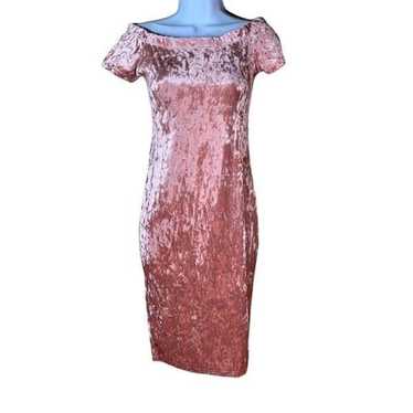 Vintage Privy pink velvet dress - image 1